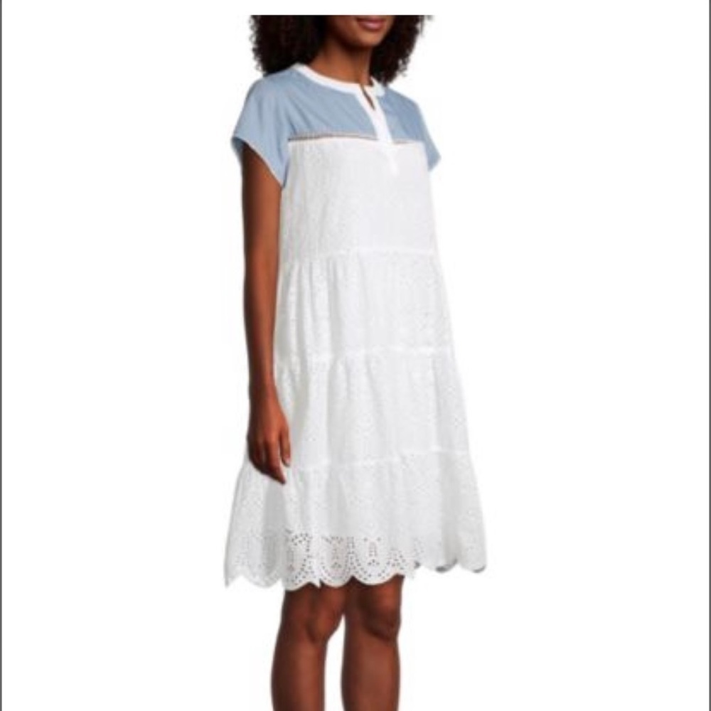 Roller Rabbit NWT Pamela Aster Eyelet Shift Dress Size M - Picture 15 of 15